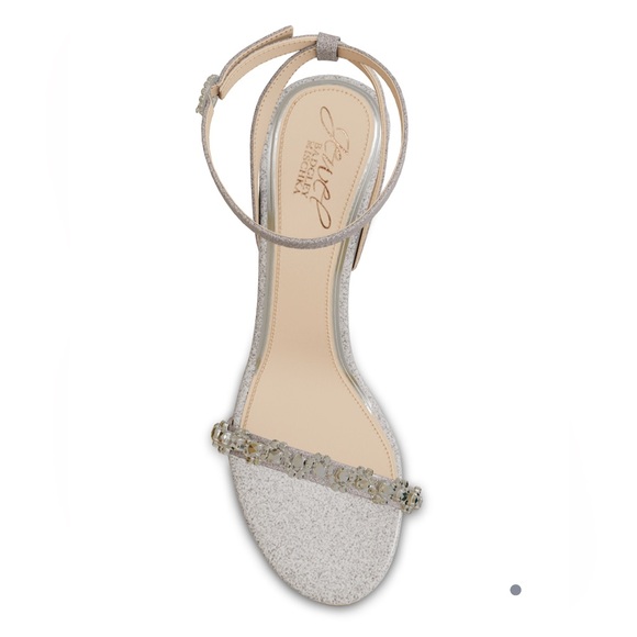 Jewel Badgley Mischka Odonna Embellished Ankle Strap Sandal, Gold: Size 7.5 - Picture 3 of 6